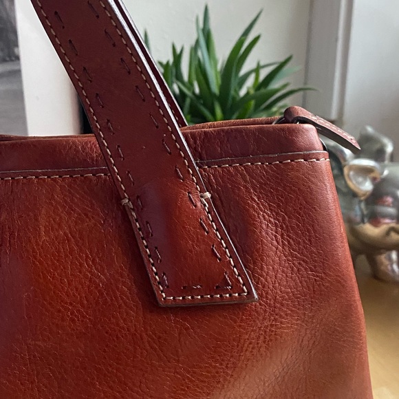 Fossil Cognac leather doctor style bag - Picture 4 of 16